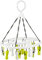culiclean Secadora con 16 Clips Suaves (1 Pieza, Blanco con Azul-Verde, Verde-Azul)