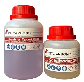 Kitcarbono Resina Epoxi Profesional XCR UltraClear Transparente UV 1kg