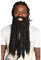 Langer Jamaikanischer Reggae Vollbart/Schwarz 45cm / Origineller Dreadlocks Afro-Bart/EIN Blickfang zu Karneval & Kostümfest