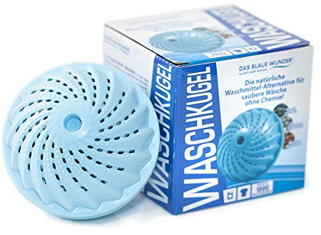 Waschkugel | für alle Textilien | Waschen ohne Waschmittel | hygienisch sauber | umweltschonend | ohne Tenside & Phosphate | auch für Allergiker | für bis zu 1000 Waschladungen | Das blaue Wunder (1)
