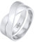 Kuzzoi Herrenring Bandring für Männer aus 925 Sterling Silber, Breiter Silberring (9 mm) im geschwungenen Design, Trend Ring für Herren glatt poliert, Ringgröße 60, 0610152720_60