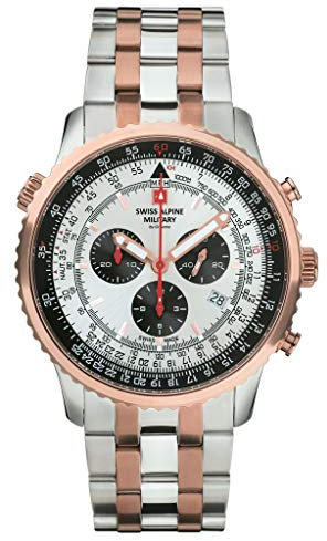 Swiss Alpine Military Herren Uhr Chronograph Analog Quarz 7078.9152SAM Edelstahl