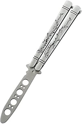 AUFIKR Cuchillo de entrenamiento de acero inoxidable con hoja gruesa