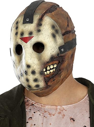 Funidelia | Masque Jason Vendredi 13 en latex pour femme et homme Friday the 13th - Accessoire pour Adultes, accessoire pour déguisement - Beige