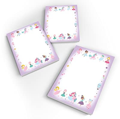 Junapack 12 Mini-Notizblöcke Ballerina Einhorn Mitgebsel für Kindergeburtstag Gastgeschenke für Mädchen / A7-Format