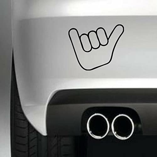 NA HANG LOOSE HAND Lustiger Vinyl-Aufkleber für Auto, LKW, Fenster, Stoßstange, 12,7 cm, Schwarz