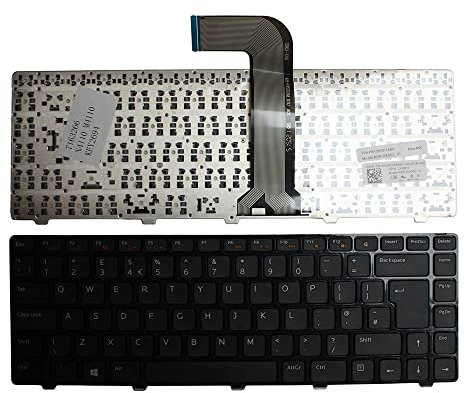 Power4Laptops Vereinigtes Königreich Glänzend Schwarz Rahmen Schwarz kompatible Ersatz Tastatur kompatibel mit Dell XPS 15 L502X