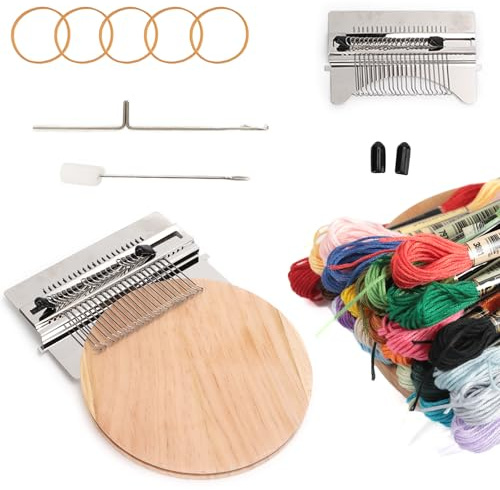 Stopfmaschine,Mini-Stopfmaschine,Speedweve-Webwerkzeug,Schnelle Mini-Stopfmaschine zum Ausbessern,Webstuhl-Kit für AnfäNger,Jeans Reparieren,LöCher Reparieren,SchöNe Webkunst(21haken)
