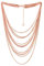Oro Rosa Cascata Multi Strati Catena Statement Collare Pendente con Collana con Strass Catena Abito da Sera