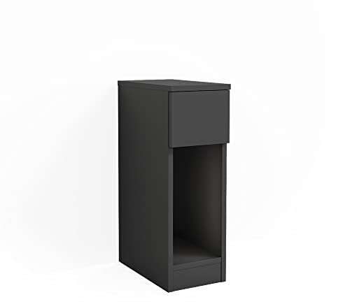 Vicco Nachttisch Enton, Schwarz, 20 x 59.5 cm
