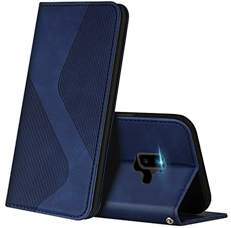 ZONNAVI Coque pour Samsung Galaxy J6 Plus 2018, Premium Étui Housse en Cuir de Protection avec [Emplacements Cartes] [Magnetique], Clapet Folio Portefeuille pour Samsung J6 Plus 2018 (Bleu)