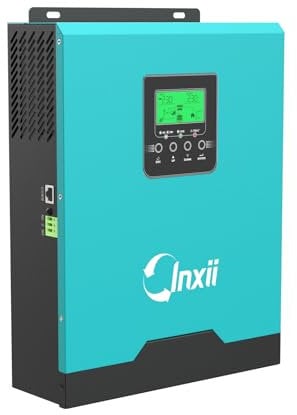 Inxii 2400W Hybrid Wechselrichter DC 24V zu AC 230V, 3KVA/2400W Off-Grid Reiner Sinus Wechselrichter mit 50A PWM Solarregler für Heimsolarsysteme, Mehrere Arbeitsmodi