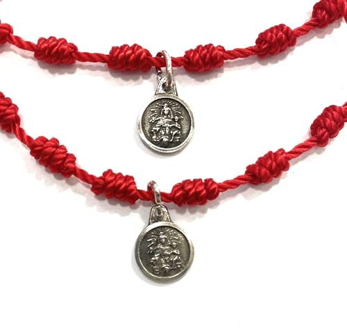 De Bussy 2 Armbänder Scapular Jungfrau von Carmen Heiliges Herz Jesu versilbert