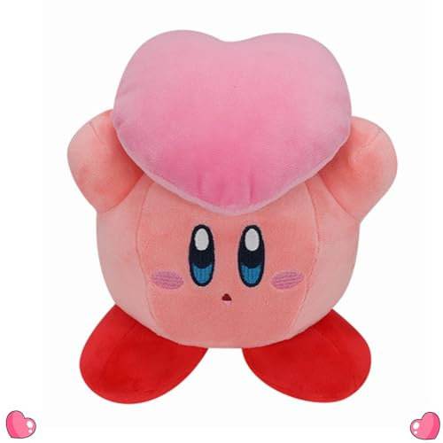 SUNSK Kuscheltier für Kirby Plüschtier Stofftier Cartoon Plüschtier Kawaii Plüschpuppe Plush Soft Toy für Kinder Geburtstag Weihnachten Geschenk Spielzeug 17 cm (Rosa)