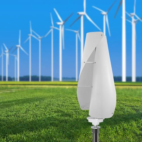 Vertikale Windgenerator 400W Windkraftanlagen mit Controller, 12V DC 2-Blades Helix Wind Power Turbine Generator Vertical Axis Controller mit 2 Flügeln für Boote Pavillons Hütten Wohnmobile