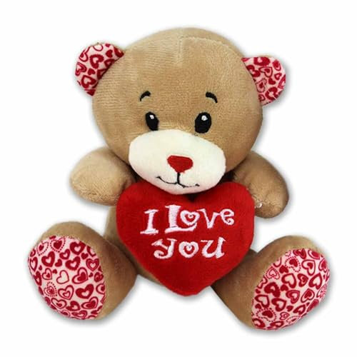 BEMIRO Kuscheltier Bär mit Herz I Love You - ca. 15 cm
