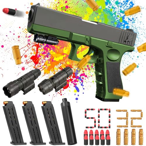 Spielzeug Pistole,Pistole Kinder Platzpatronen,Spielzeug Pistole mit Knall Munition,Spielzeug Pistole Wuestenadler,Pistole mit Schaumstoff Geschoss Zielscheibe für Nerf