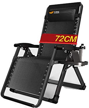 Leisure Zone Robuste Zero-Gravity-Stühle für Garten und Terrasse, Sonnenliegen, zusammenklappbare Liegestühle, Liegestühle, doppelter Komfort (schwarz, doppelt)