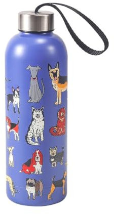 Eco Chic Reusable Thermal Bottle Stainless Steel Leakproof Insulated Water Bottle (Dogs Blue)