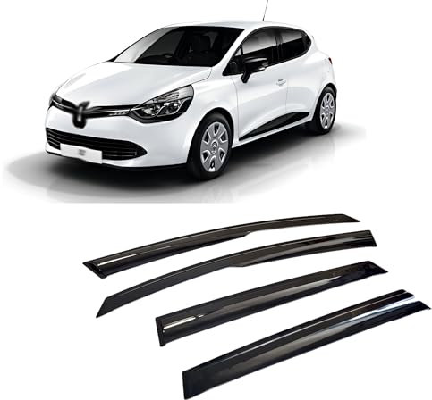 Rumplex Windabweiser Luftabweiser Regenabweiser Seitenfensterabweiser Kompatibel mit Renault Clio 4 2012-2019 Autofenster Regenschutz Regenabweiser Anklebbare Deflektoren 4 Stück