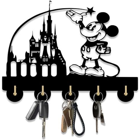KingLive Schlüsselbrett Spinne Wand-organize, Cartoon-Maus Wandhaken aus Holz für Schlüssel, Jacken, Handtücher, Handtuchhalter, Halloween-Weihnachtsdekoration