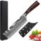 Camkum Nakiri Messer 7 Zoll, Kochmesser aus EN1.4116 Edelstahl, Japanisches Messer Chef Knife Küchenmesser mit Scheide, in Geschenkbox