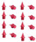 16 piezas de clavos para zapatillas de atletismo, clavos para correr en pista y campo, clavos para pista portátiles, resistentes y profesionales, para, Rojo