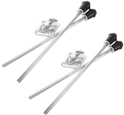 VICASKY 2 Satz Trommelbein aus Metall Rutschfeste Bassdrum Beine für Schlagzeugzubehör Einfach zu Montieren Silber