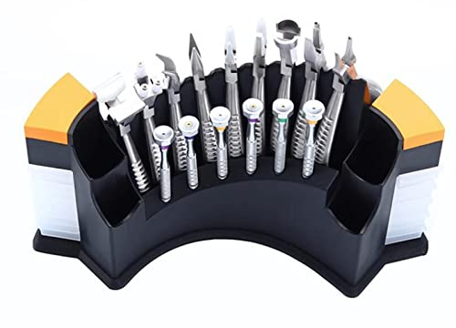 16-teiliges Optiker-Werkzeugset, Brillenreparatur-, Montage- und Einstellwerkzeuge, mit 6 magnetischen Brillenschraubendrehern, 9 Brillenzangen und Ständerhalter