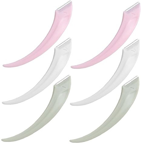 Vaguelly 6stücke Gesichtshaar Rasierer Aus Edelstahl Für Augenbrauen Und Gesichtshaare Tragbar Mit Rutschfestem Griff Für Frauen Abs-konstruktion Ohne Hautschäden