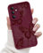 FUXICASE for Samsung Galaxy A54 5G Case, Creative Butterfly Pattern Design for Girl Women, Soft Silicone Shockproof Anti-Scratch Protection Phone Cover for Galaxy A54 (Burgundy Red Butterfly)