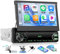 OiLiehu Single Din Touchscreen Car Stereo with Wireless CarPlay Android Auto, 7'' Flip Out Car Screen with Bluetooth, Mirror Link, FM Radio, EQ, SWC, AUX-IN, 2 USB, Type-C, Backup Camera, MIC