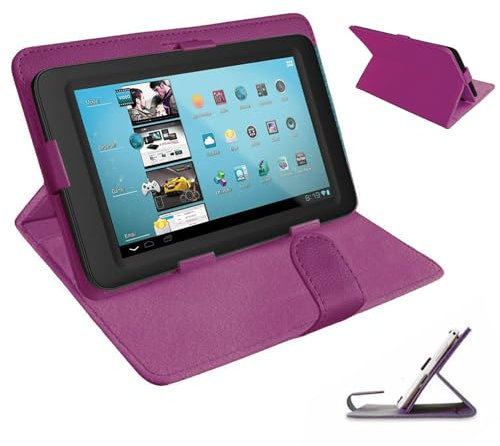 Étui de protection universel pour tablette de 10 pouces avec sangle élastique, violet, compatible avec les tablettes Android/iOS/Windows de 9,6 à 10,5 pouces