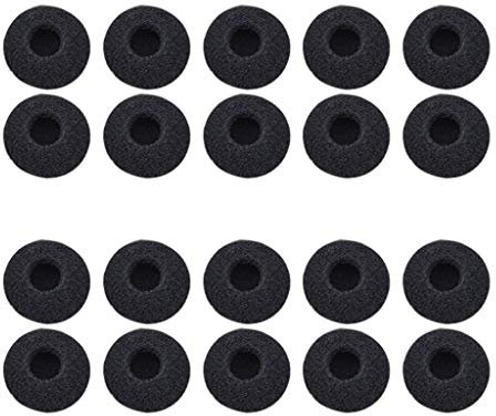 Hattba 20 Stück 18 mm weiche Schaumstoff-Kopfhörer-Ohrstöpsel, Schaumstoff-Schutzhüllen, Ersatzkissen für die meisten Kopfhörer, MP3, MP4