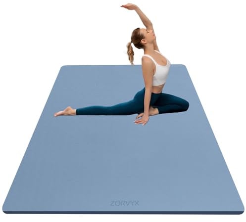 ZORVYX Yogamatte Dicke XXL 200×100cm TPE 10mm Dick Sportmatte Rutschfest Bequem für Zuhause und Freien, Fitness Yoga Aerobic Pilates Bewegung Training