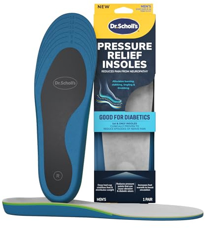 Dr. Scholl’s Pressure Relief Insoles - The Only Proven Insole to Reduce Episodes of Nerve Pain, Neuropathy Pain Relief for Feet, Good for Diabetics, Reduces Foot Pressure, Shoe Inserts Men Size 8-14