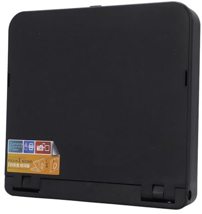 Saluaqui TC7 Foldable Portable Teleprompter with Remote Control for Smartphone Tablet SLR Camera | Versatile Video Recording with Cold Shoe Mount & Adapter Rings