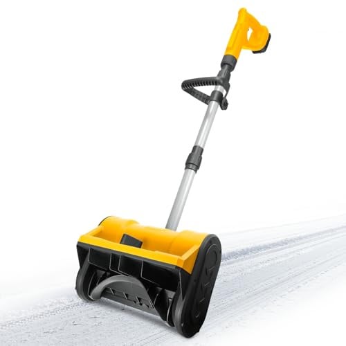 Kabellose Schneefräse kompatibel mit Dewalt 20V Max Akku, 12,8 breit, 9,66″ tief, 300 lbs/min, 500 W elektrische Schneeschaufel mit bürstenlosem Motor, 20 ft Wurfweite, Verstellbarer Frontgriff
