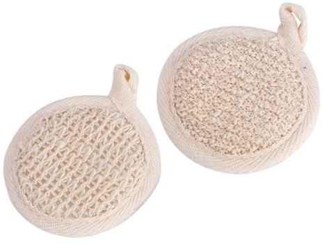 Beatifufu 2 Stück Peeling Schwämme aus Hautfreundlichem Material Wiederverwendbar Weich und Geschmeidig Körperpeeling für Sanfte Reinigung Duschzubehör für Damen und Herren