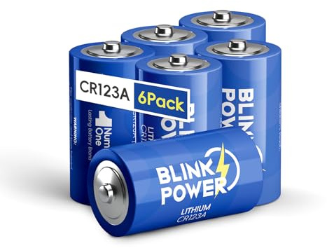 Blinkspower CR123A 3V Lithium-Batterie, 6er-Pack, 1700mAh | Dreifacher Auslaufschutz, 10 Jahre Lagerfähigkeit, -40°F bis 140°F, kompatibel mit Taschenlampen & Sicherheitsgeräten
