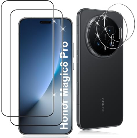 Datree 2 Pièces 3D Verre Trempé pour Honor Magic 8 Pro 5G, 2 Pièces Caméra Arrière Protecteur,9H Dureté/Anti-Rayures/Sans Bulles/Ultra Résistant,Protection écran