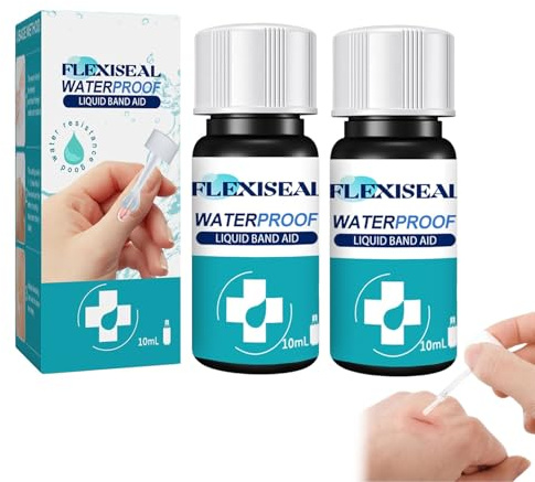 Bploar Cinta líquida Aid, 2 unidades, gel adhesivo impermeable para heridas, vendaje líquido de secado rápido para cortes y rozaduras