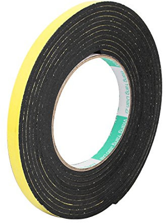 sourcingmap 10mm x 3mm Single Sided Self Adhesive Shockproof Sponge Foam Tape 4M Length