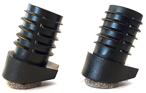 4 pièces. Patins de chaise avec feutre et protection, pour pieds de chaise ronds, inclinés - Épaisseur d'embout : 1,5-2 mm
