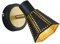 Trio Leuchten Wandleuchte mit verstellbarem Spot Wandlampe schwarz gold Bettleuchte, Metall, Dekorstanzungen, E14, LxH 9,5x17 cm, 800300132