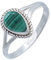 mantraroma Silber Ring Damen 925 Malachit Edelstein grün dezent verspielt