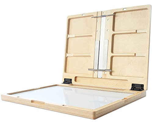 New Wave U.Go Plein Air Anywhere Pochade Box, Ultra Lightweight Baltic Birch Wood with Stainless Steel and Aluminum Construction, Large Measures 11 x 14.5 x 1.25 inches (00701)