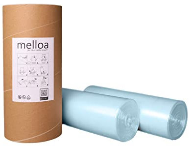 MELLOA Nachfüllfolie für Windeleimer Kompatibel mit Tommee Tippee Sangenic TEC Simplee Twist & Click für Nachfüllkassetten (Blau, 400m + Papierröhre)