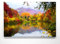 Herbstpanorama Leinwand - Indian Summer, Lake Grza - als 150x50cm großes XXL Leinwandbild. Wandbild als Hintergrund und Deko für Wohnzimmer & Schlafzimmer. Aufgespannt auf Holzrahmen