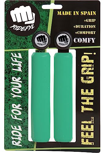 MTB-Griffe - Fahrradlenkergriffe mit RPC-Technologie für Extra Festen Halt & Komfort - Universal & Einfache Montage Fahrradgriffe - Bequeme Lenkergriffe, 32 mm Durchmesser, 130 mm Länge, Ridefyl